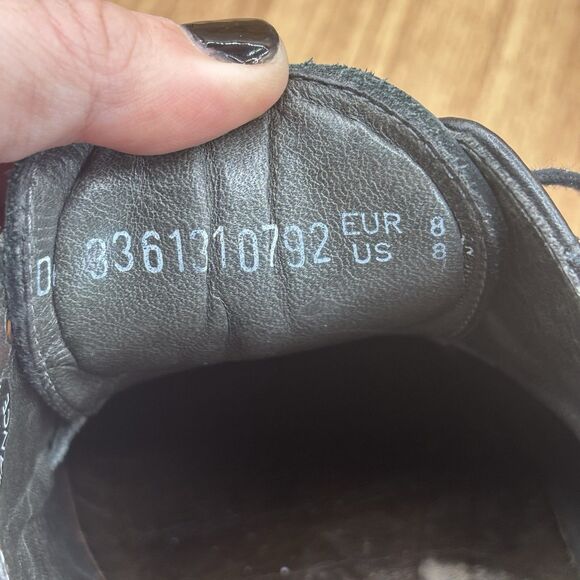 Mephisto Marlon Plain Toe Oxford Men’s Size 8 Black Grain Leather Lace Shoes - Picture 9 of 10